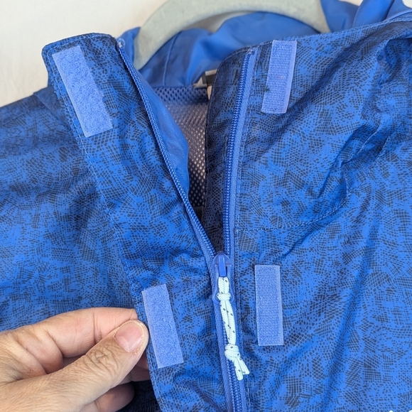 Columbia Windbreaker In Excellent Condition Size Medium Blue With Black Abstract - Picture 7 of 14